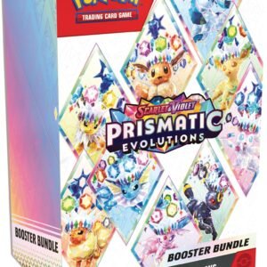 Paquete de cartas Pokémon Prismatic Evolutions Booster Bundle en inglés, cartas coleccionables oficiales y raras